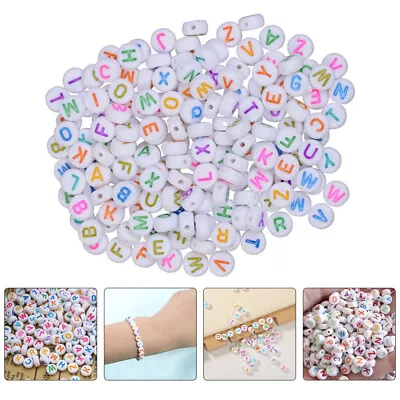  500 Pcs Letter Charm Beads Friendship Bracelet Colorful Alphabet Necklace • £7.85