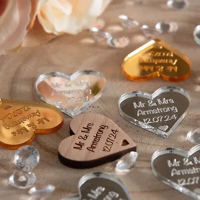 Personalised Heart  Wedding Table Scatter Confetti • £2.99
