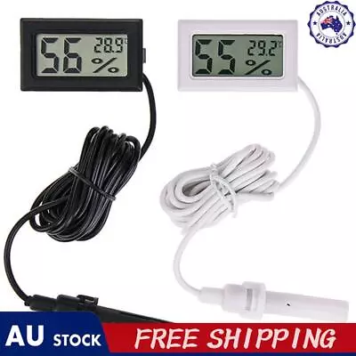 Digital Hygrometer Thermometer Fahrenheit For Reptile Incubator Aquarium Poultry • $9.59