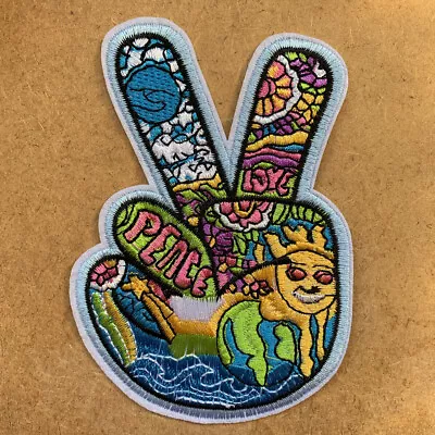 1pc Peace Hippy 60/70's Love Embroidered Patch Cloth Iron Applique Sewing #1102 • $5.95