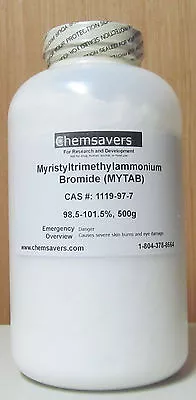 Myristyltrimethylammonium Bromide (MYTAB) 98.5-101.5% 500g • $128.95
