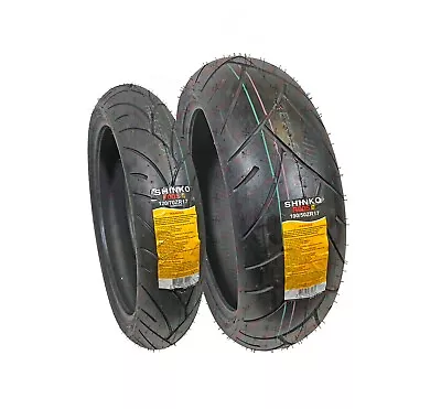 Shinko 120/70ZR17 190/50ZR17 Motorcycle Tires Front Rear Set 005 Advance • $217.98