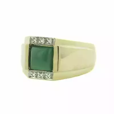 Men's Jade Rings - 14K Over Silver • $99