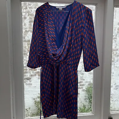 Diane Von Furstenberg Mini Dress Size 0 / AU 4-6 Red And Blue • $10