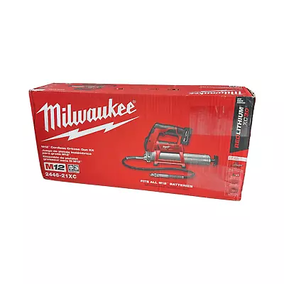 Milwaukee 2446-21XC 12V Cordless Grease Gun Kit With Battery Charger & Bag NEW • $194.99