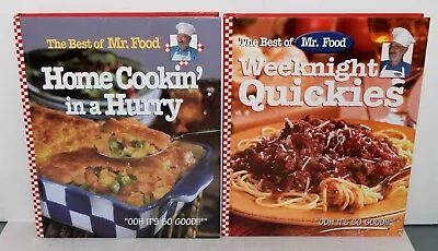 Lot Of 2 Best Of Mr. Food Cookbooks - Home Cookin’ In A Hurry & Weeknight Quicki • $10.99