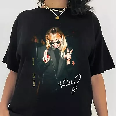 New Rare Miley Cyrus World Tour Gift Family Black Gift Cool New Shirt • $17.99