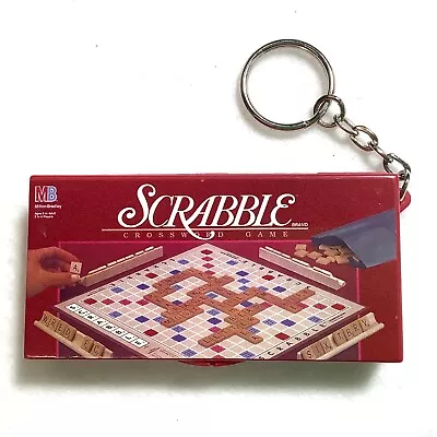 1999 Milton Bradley Miniature Scrabble Key Chain W/ Magnetic Letters In Drawer • $12.94