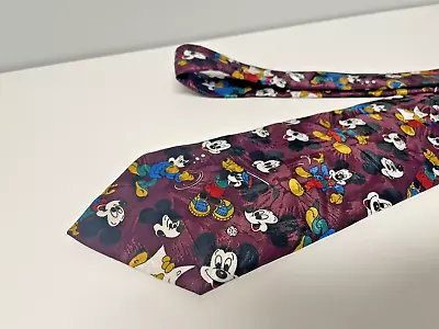 Disney Mickey Unlimited Mickey Mouse Tie Italy Golf Dance Script Sing Fight NEW • $2.84