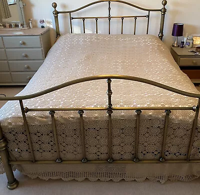 Hand Crocheted King Size Ecru Bedspread/throw/tablecloth 264cm X 284cm RRP £500 • £240