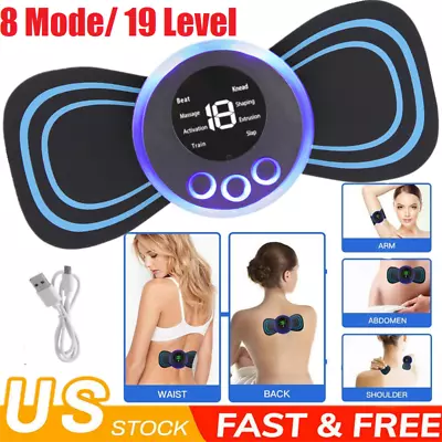 Pulse Massager Back Full Body Muscle Stimulator Pain Relief USB Rechargeable • $6.51