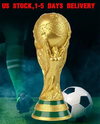 WORLD CUP REPLICA TROPHY FULL SIZE 2022 Qatar Football Soccer 1:1 Model Gift • $27.29