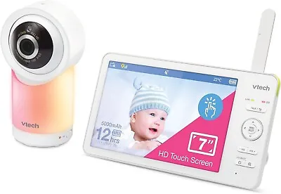 VTech RM7768HD Smart/WiFi/Remote Video Baby Monitor With 7  Touch Screen LCD • £190