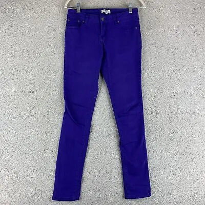 I Love H81 American Brand Skinny Jeans Women's Size 25 Purple Low Rise Dark Wash • $18.95