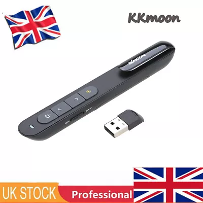 Wireless PPT Presenter Power Point Presentation Laser Pointer Clicker Pen • £8.79