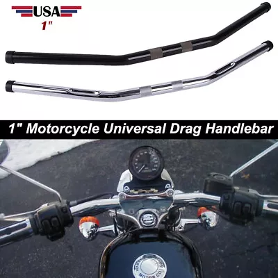 1  Motorcycle Handlebar Drag Bar Black For Harley Sportster XL 883 1200 Custom • $37.55