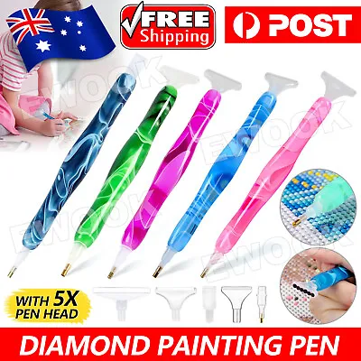 5D Resin Diamond Painting Pen Resin Point Drill Pens Cross Stitch DIY Craft Art • $5.35