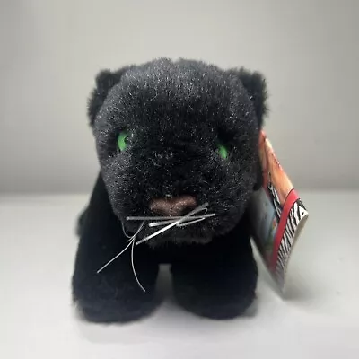 K&M International Black Panther Jaguar Cat Stuffed Plush Toy 1994 Vintage NWT • $9.99