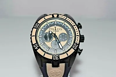 Mulco Titans Black Beige Chronograph MW5 1836 115 MSRP $225.00 Watch • $79.99