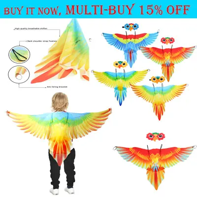 £8.99 • Buy Kids Parrot  Bird Wing With Mask Costume Halloween Girls Boy Fancy Dress Outfits