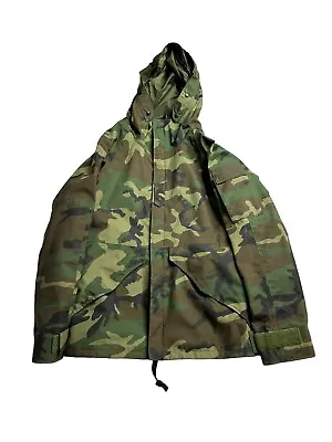 Genuine US GI Military Cold Weather Woodland Camouflage Gortex Jacket/Parka XS • $69.98