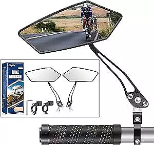  Bike Mirror 1 Pair [Newest Version] HD Wide Angle Large 2 PCS-Black Black • $27.49