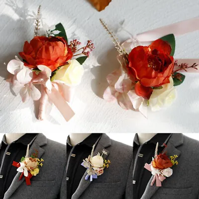 Wedding Wrist Corsages Hand Flower Bridesmaid Bracelet Bridal Wrist Flowers 06UK • £3.11