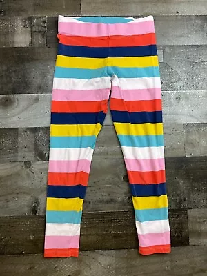 Mini Boden Girls 9-10 Yr Multicolor Striped Stretch Leggings Lightweight Cotton • $6.95