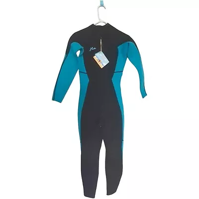 New Hevto Wetsuit Mens / Womens Size Small Black Aqua FRONT ZIP • $30