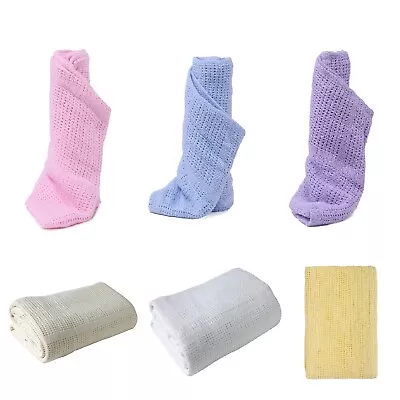 £8.99 • Buy Cot Bed Blankets Cotton Cellular Cot Blanket Baby Blanket Super Soft 100x150 Cm.