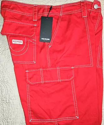 NEW TRUE RELIGION MENS SIZE 31Wx32L BIG T MILITARY🔴CARGO PANTS MSRP $139.00! • $51