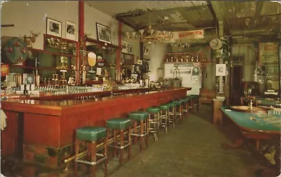 Virginia City NV: Brass Rail Roulette Bar Vintage Nevada Restaurant Postcard • $7.49