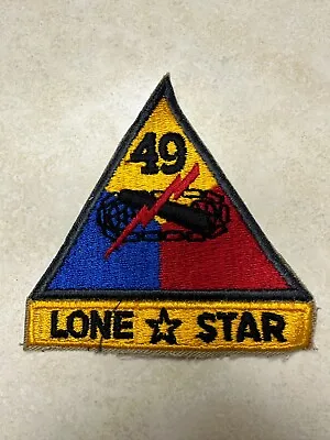 Original VIETNAM ERA U.S. ARMY 49th ARMORED DIVISION CUT EDGE PATCH  Lone*Star  • $2.35