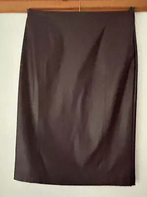 Marks & Spencer Burgundy Faux Leather Pencil Skirt Size 14 • £8