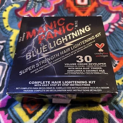 Manic Panic Blue Lightning Tish N Snookys Strength Hair  Kit 30 Cream Developer • $13