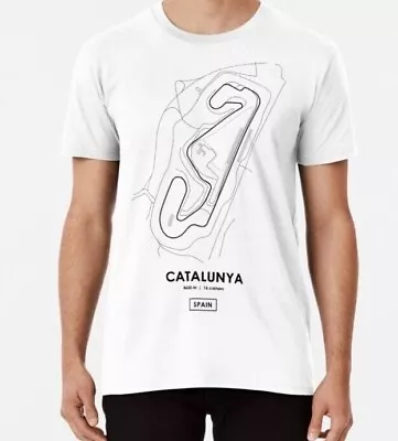 Catalunya Track Map T Shirt - Spain Grand Prix - Motorsport %100 Premium Cotton • £12.95