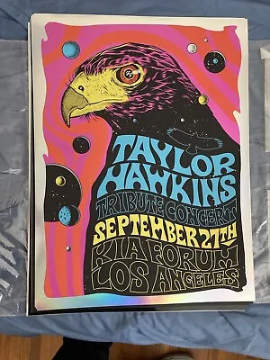 $249.99 • Buy Foo Fighters Taylor Hawkins Foil Tribute Concert Poster LA Forum