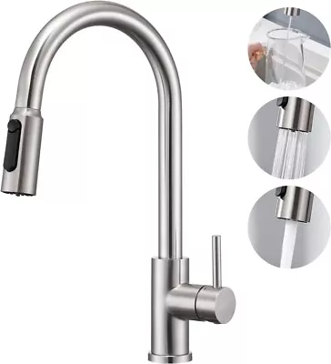 NEW CREA Stainless Steel 3-Way Pull-Out Sprayer Kitchen Sink Mixer Tap -Z03 • £14.99