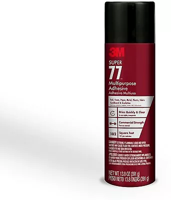 $21.74 • Buy 3M Super 77 Multipurpose Spray Adhesive, 13.8 Oz.