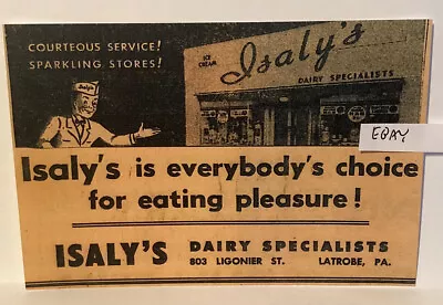 Early Isaly’s Dairy Store & Restaurant Latrobe Pa. Rare Advertising New Postcard • $9.95