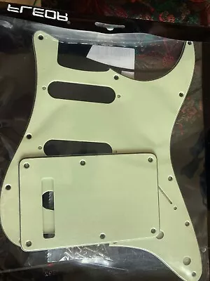 11 Hole ST Guitar Pickguard SSS Scratch Plate Back Plate 3Ply Mint Green • $6