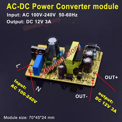 AC-DC Converter Switching Power Supply Board AC 110V 120V 220V 230V To DC 12V 3A • $4.19