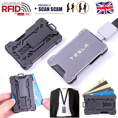 £10.43 • Buy Men's Wallet Slim Aluminum RFID Blocking Money Clip Credit Card Holder Metal UK