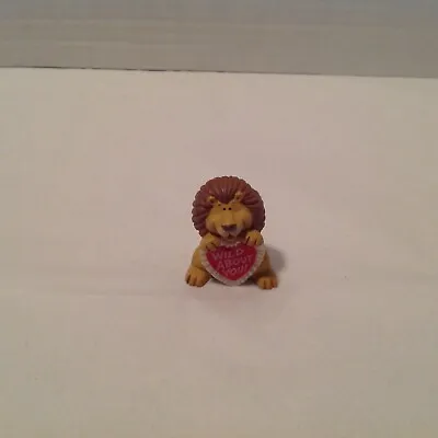 Vintage Hallmark Merry Miniature Valentine 1992 LION  Wild About You  Heart  • $9.99