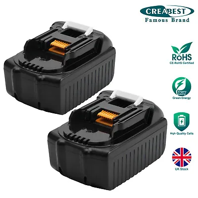 2x 18V Battery For Makita 4.0AH Li-ion BL1860 BL1815 BL1840 194204-5 194205-3 • £36.91