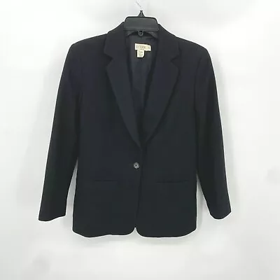 J Crew Women's Black One Button Blazer Size 2P • $29.99