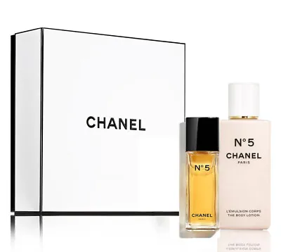 Chanel N°5 1.2 Oz / 35 Ml Eau De Toilette Spray And 6.8 Oz Body Lotion Gift Set • £142.70