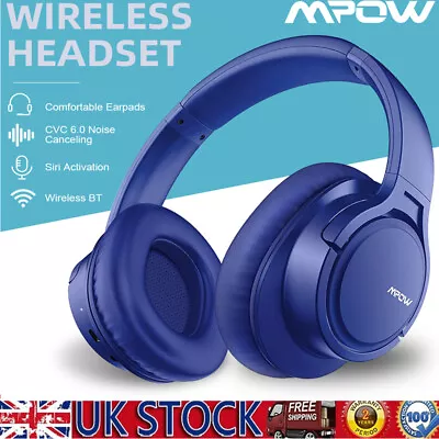 £18.99 • Buy Mpow H7 Wireless Bluetooth 5.0 Over Ear Headphones Earphones HiFi Sounds Headset