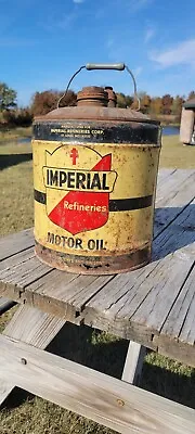 Vintage Imperial Oil Can 5 Gallon Imperial Refineries St Louis MO  • $69