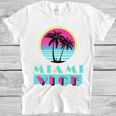 Miami Vice Funny Movie Unisex Gamer Cult Movie Music Cool Gift Tee T Shirt M887 • £6.35